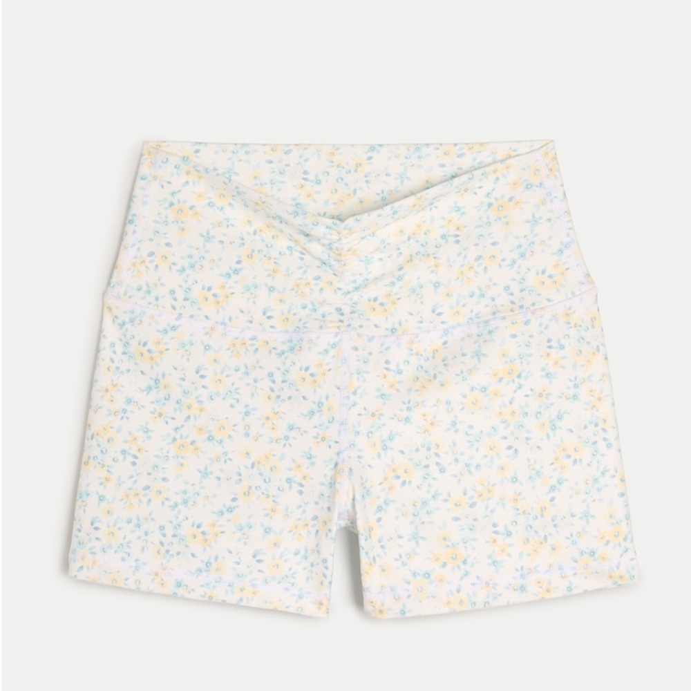 NEW Gilly Hicks Active Recharge Ruched Shortie - L White Floral